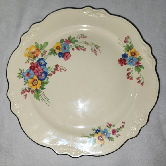 2 Vintage Homer Laughlin Virginia Rose Luncheon Plates L46 N8 Cottage Fairy Fine - Picture 14 of 16